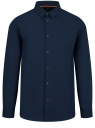 Рубашка хлопковая с нагрудным карманом oodji для мужчины (синий), 3L130004M/14885/7900N