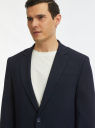 Пиджак без подкладки из фактурной ткани oodji для мужчины (синий), 2L510068M/51681/7900B