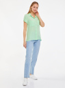 Блузка из вискозы с нагрудными карманами oodji для Женщины (зеленый), 11400391-3B/24681/6A01N