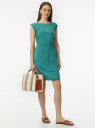 Платье вискозное с коротким рукавом oodji для Женщины (зеленый), 11910073-8B/26346/6C00N