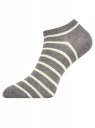 Комплект укороченных носков (3 пары) oodji для женщины (разноцветный), 57102433T3/47469/19S8S
