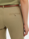 Брюки-чиносы из хлопка oodji для Женщины (зеленый) Брюки-чиносы из хлопка oodji для Женщины (зеленый), 11706193B/42841/6602N