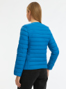 Куртка стеганая с круглым вырезом oodji для Женщины (синий), 10204040B/33445/7503N