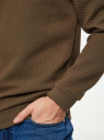 Свитшот базовый из фактурной ткани oodji для мужчины (зеленый), 5B113004M-1/50143N/6600N