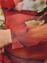 Блузка принтованная из прозрачной ткани oodji для женщины (оранжевый), 14211003/45401/5562U