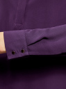 Блузка свободного силуэта с завязками oodji для Женщины (фиолетовый), 21411094/36215/8800N
