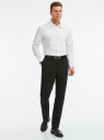 Рубашка приталенная с длинным рукавом oodji для Мужчины (белый), 3B140008M/34146N/1000N