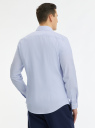 Рубашка из хлопка в полоску oodji для Мужчина (синий), 3B110034M-2/33081/7012S