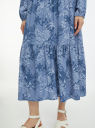 Платье макси из вискозы oodji для Женщины (синий), 11901165-1/26346/7570F