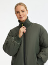 Куртка на молнии с воротником-стойкой oodji для Женщины (зеленый), 10203103-1/45913/6601N