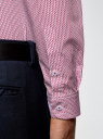 Рубашка принтованная из хлопка oodji для мужчины (розовый), 3B110027M/19370N/1045G