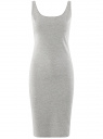 Платье-майка трикотажное oodji для женщины (серый), 14015007-8B/46944/2300M