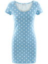 Платье трикотажное облегающего силуэта oodji для Женщина (синий), 14001182/47420/7012D