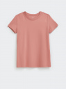 Футболка базовая хлопковая oodji для Женщины (розовый) Футболка базовая хлопковая oodji для Женщины (розовый), 14701143/44135N/4A00N