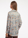 Блузка удлиненная оверсайз oodji для Женщины (разноцветный), 11411229/46724/1262F