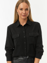 Блузка с нагрудными карманами и декором из страз oodji для Женщины (черный) Блузка с нагрудными карманами и декором из страз oodji для Женщины (черный), 11411251/48728/2900N