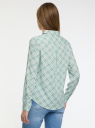 Блузка базовая из вискозы oodji для женщины (зеленый), 11411136B/26346/6012C