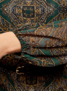 Платье из шифона с ремнем oodji для женщины (зеленый), 11900150-5/13632/6957E