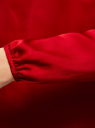 Блузка свободного кроя с вырезом-капелькой oodji для Женщины (красный), 21400321-2/33116/4500N