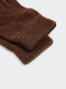 Перчатки вязаные из шерсти oodji для Мужчины (коричневый), 8L021002M/52101/3900M