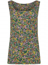 Топ из эластичной ткани на широких бретелях oodji для женщины (разноцветный), 24315002-4B/46943/2919F