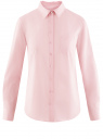 Рубашка базовая с нагрудным карманом oodji для Женщины (розовый), 11403205-9/26357/4010B