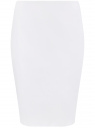 Юбка прямого силуэта базовая oodji для Женщина (белый), 21608006-3B/14522/1000N