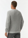Джемпер вязаный из хлопка oodji для Мужчины (серый) Джемпер вязаный из хлопка oodji для Мужчины (серый), 4L107149M/51106/1220M