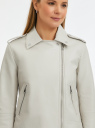 Куртка-косуха из искусственной кожи oodji для женщины (серый), 18A04018/49353/2000N