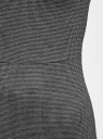 Платье приталенное с вырезом-лодочкой oodji для женщины (серый), 14011011/43649/2923J