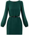 Платье из шифона с ремнем oodji для женщины (зеленый), 11900150-5B/32823/6900N