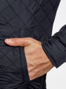 Куртка стеганая на кнопках oodji для Мужчина (синий), 1L111016M/44335N/7900N