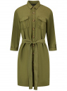 Платье из лиоцелла с рукавом 3/4 oodji для женщины (зеленый), 12909074/50907/6600W