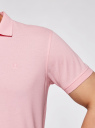 Поло базовое из ткани пике oodji для Мужчины (розовый), 5B422002M/44032N/4100N