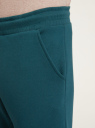 Брюки трикотажные из ткани с начесом oodji для мужчины (зеленый), 5B200004M-3/19014N/6200N