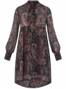 Платье шифоновое с асимметричным низом oodji для женщины (черный), 11913032/38375/2966E