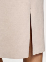 Юбка-карандаш из искусственной замши oodji для женщины (бежевый), 18H01009/47301/2000N
