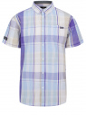 Рубашка хлопковая с короткими рукавами и нагрудным карманом oodji для Мужчина (синий), 3L410151M/50031N/7075C