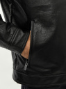 Куртка из искусственной кожи в байкерском стиле oodji для Мужчины (черный), 1L521001M/49353/2900N