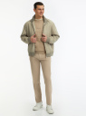 Куртка-бомбер на молнии oodji для мужчины (бежевый), 1L511080M/49923N/3301N
