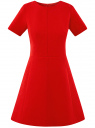 Платье жаккардовое с коротким рукавом oodji для женщины (красный), 11902161/45826/4500N