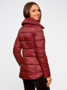 Куртка стеганая с высоким воротником oodji для Женщины (красный), 10204045/45810/4900N