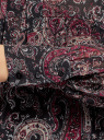 Платье шифоновое с асимметричным низом oodji для женщины (черный), 11913032/38375/2966E