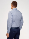 Рубашка принтованная с длинным рукавом oodji для Мужчина (синий), 3L110191M/19370N/1075G