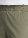 Брюки-карго с резинкой на поясе oodji для Женщины (зеленый), 11710004/42841/6800N