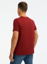 Футболка хлопковая oodji для Мужчины (красный) Футболка хлопковая oodji для Мужчины (красный), 5L641001I-60/44135N/3179P