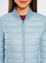 Куртка стеганая с трикотажным воротником oodji для Женщины (синий), 10203061-1/45638/7000N