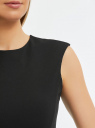 Платье приталенное без рукавов oodji для Женщина (черный), 14015038/49735/2900N