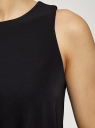 Платье прямого силуэта без рукавов oodji для Женщины (черный), 11911043/48728/2900N