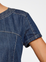 Платье джинсовое на молнии oodji для Женщины (синий), 22909023/18361/7900W
